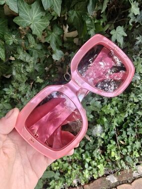 Gucci Pink Square Oversized Sunglasses